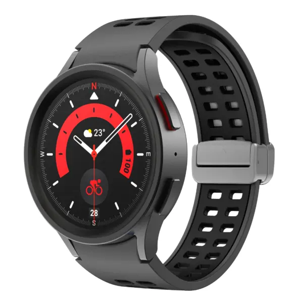 Mag-Clasp Color Block Strap For Samsung Galaxy Watch 6 #4