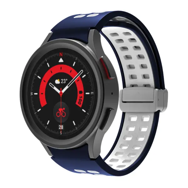 Mag-Clasp Color Block Strap For Samsung Galaxy Watch 6 #5