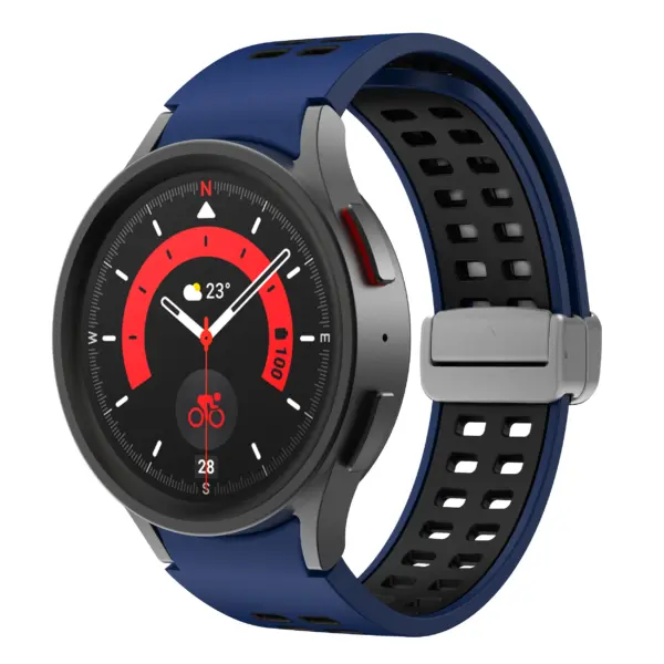 Mag-Clasp Color Block Strap For Samsung Galaxy Watch 6 #6
