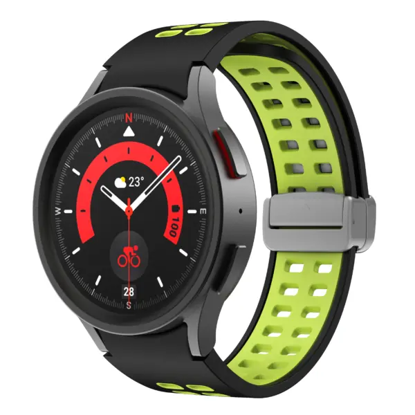 Mag-Clasp Color Block Strap For Samsung Galaxy Watch 6 #9