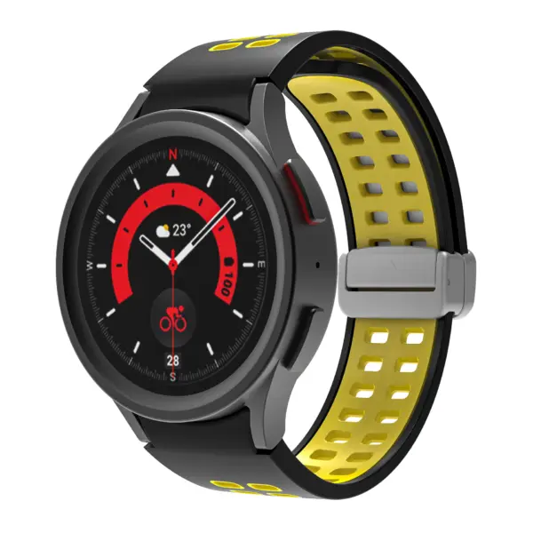Mag-Clasp Color Block Strap For Samsung Galaxy Watch 6 #10