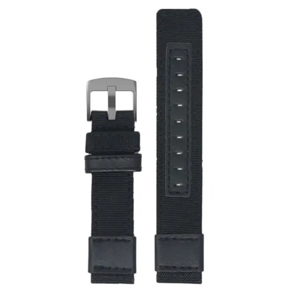 ks.ny2.1 Up Black StrapsCo Rugged Canvas Watch Band Strap 19mm 20mm 21mm 22mm