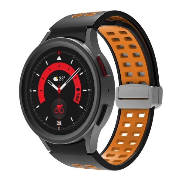 Mag-Clasp Color Block Strap For Samsung Galaxy Watch 6 #13
