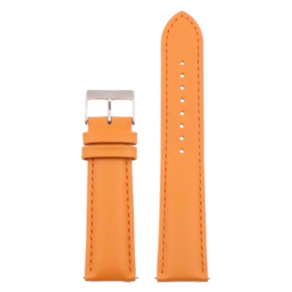 St18.12.12 Up Orange Padded Smooth Leather Watch Band Strap