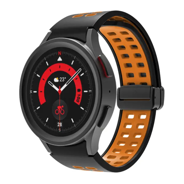 Mag-Clasp Color Block Strap For Samsung Galaxy Watch 6 #25