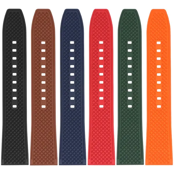 fk10 All Color StrapsCo DASSARI Textured FKM Rubber Strap w Curved Ends
