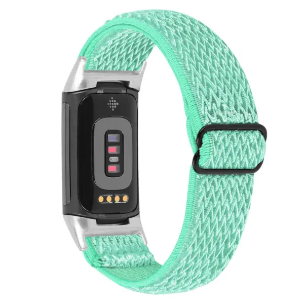 Fb.ny45.11 Main Aqua StrapsCo Nylon Strap For Fitbit Charge 5 Canvas Band