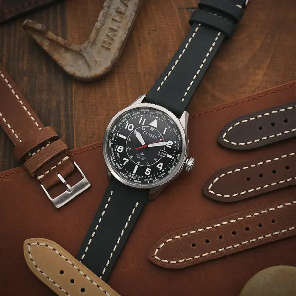 Df3 Creative StrapsCo Vintage Leather Strap With Stitching