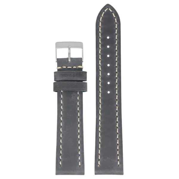 Df3.7 Main Grey StrapsCo Vintage Leather Strap With Stitching