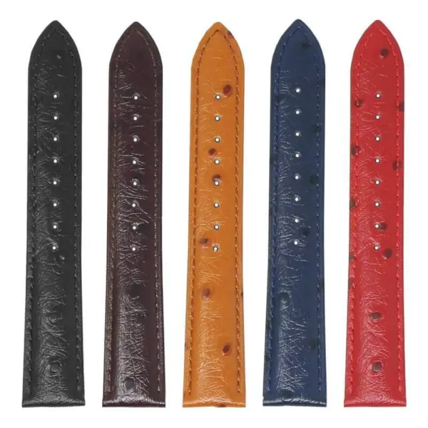 st35 All Color StrapsCo Ostrich Embossed Leather Watch Band Strap 18mm 20mm 22mm