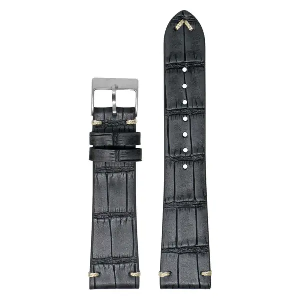 ds20.7 Main Grey DASSARI Vintage Alligator Leather Watch Band Strap 18mm 19mm 20mm 21mm 22mm 24mm