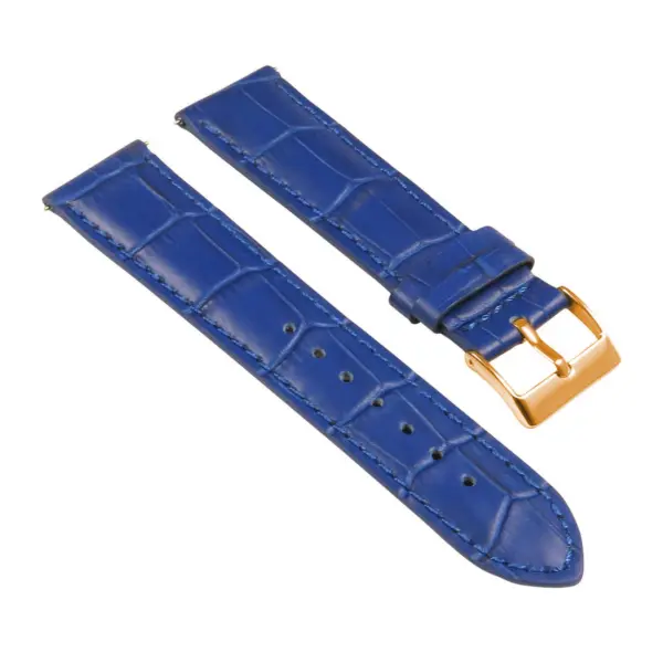st21.5.5.rg Angle Blue Crocodile Embossed Leather Watch Band