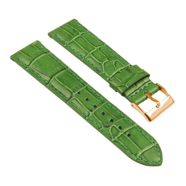 st21.11.11.rg Angle Green Crocodile Embossed Leather Watch Band