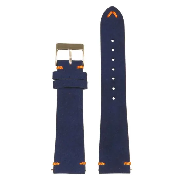 St28.5.12 Upright Suede Watch Strap In Blue & Orange