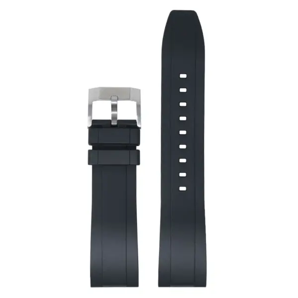 Fk1.1.bs Main Black DASSARI FKM Rubber Quick Release Watch Band Strap