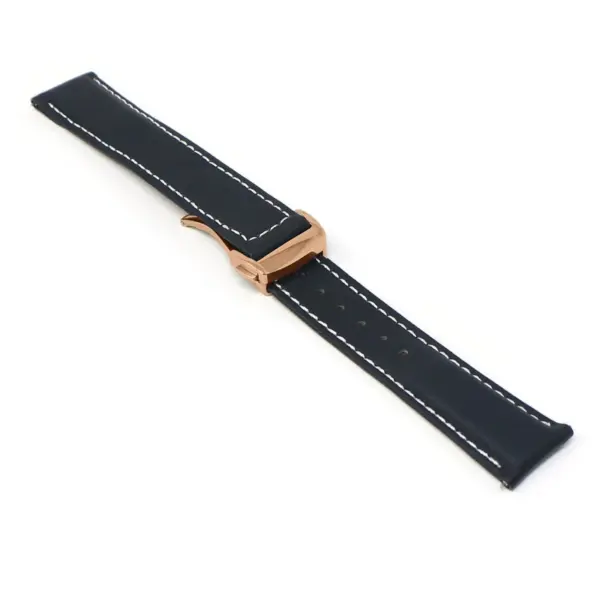 kd5.1.22.rg Angle Black & White Dassari Sailcloth Watch Band Strap with Deployant Clasp 19mm 20mm 21mm 22mm