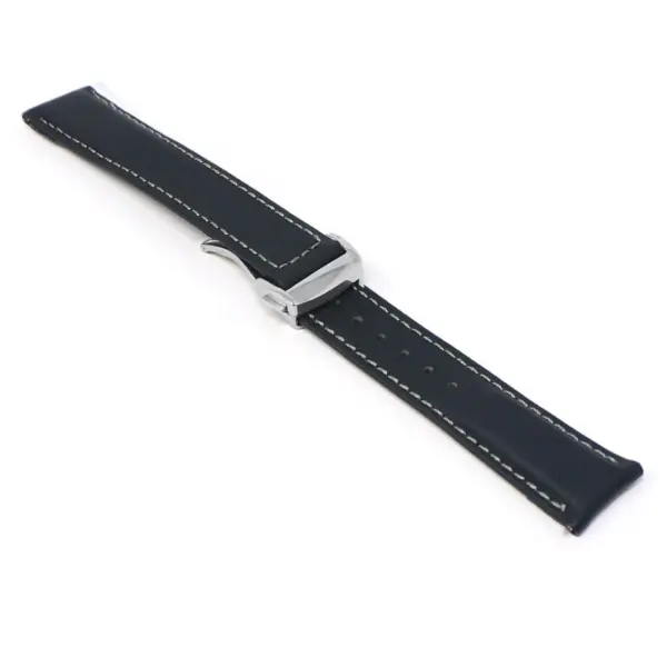 kd5.1.7.bs Angle Black & Grey Dassari Sailcloth Watch Band Strap with Deployant Clasp 19mm 20mm 21mm 22mm