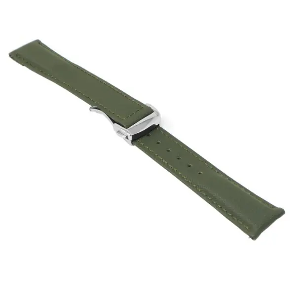 kd5.11.11.ps Angle Green Dassari Sailcloth Watch Band Strap with Deployant Clasp 19mm 20mm 21mm 22mm