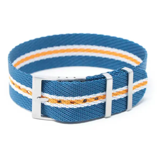 Nt5.5.22.12 Main Blue White Orange StrapsCo Twill Weaved Nylon NATO Watch Band Strap 20mm 22mm 1500x1500