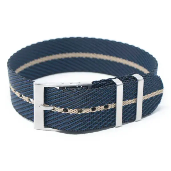 Nt5.5.11 Main Midnight Blue Tan StrapsCo Twill Weaved Nylon NATO Watch Band Strap 20mm 22mm 1500x1500