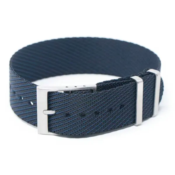 Nt5.1 Main Midnight Blue StrapsCo Twill Weaved Nylon NATO Watch Band Strap 20mm 22mm 1500x1500