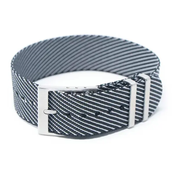 Nt5.1.7 Main Black White StrapsCo Twill Weaved Nylon NATO Watch Band Strap 20mm 22mm 1500x1500