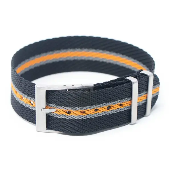 Nt5.1.7.12 Main Black Grey Orange StrapsCo Twill Weaved Nylon NATO Watch Band Strap 20mm 22mm 1500x1500