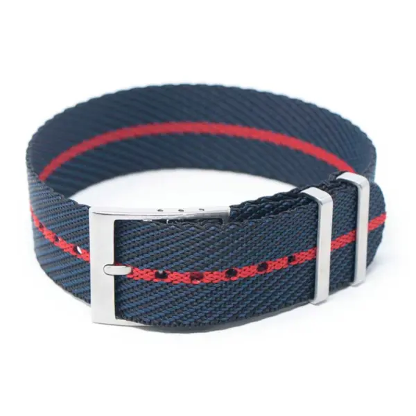 Nt5.1.6 Main Midnight Blue Red StrapsCo Twill Weaved Nylon NATO Watch Band Strap 20mm 22mm 1500x1500