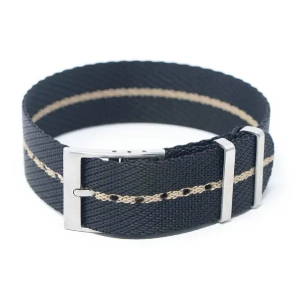 Nt5.1.17 Main Black Khaki StrapsCo Twill Weaved Nylon NATO Watch Band Strap 20mm 22mm 1500x1500