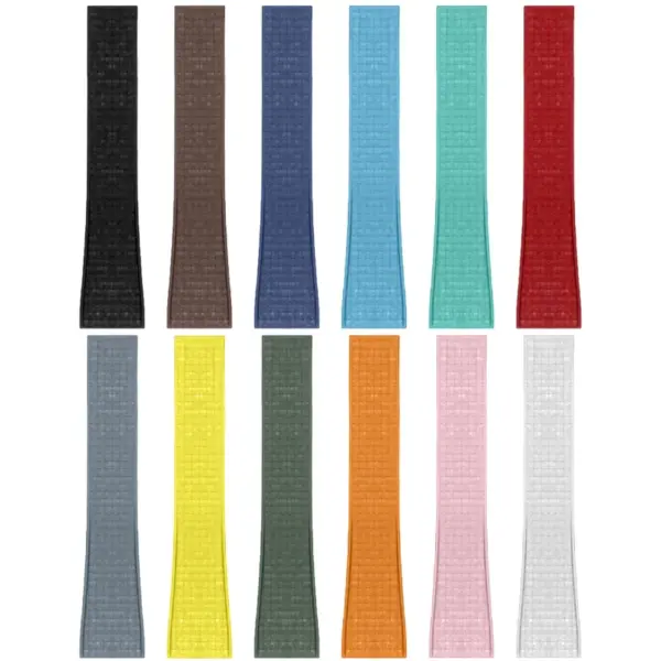 fk29 All Color DASSARI Mosaic CTS FKM Vulcanized Rubber Watch Band Strap Cut To Size 20mm 22mm