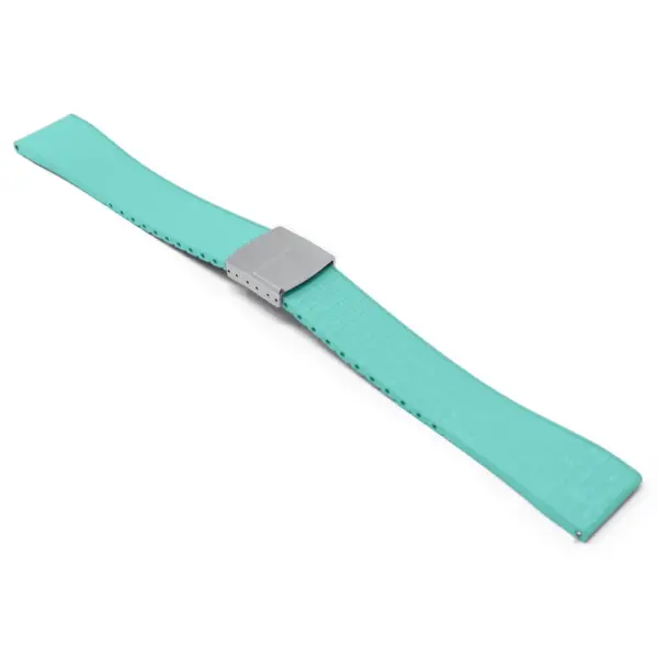 fk29.5b bs main Tiffany Blue DASSARI Mosaic CTS FKM Vulcanized Rubber Watch Band Strap Cut To Size 20mm 22mm