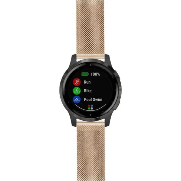 v4s.g.m111 Rose Gold StrapsCo Pro Mesh Stainless Steel Watch Band Strap
