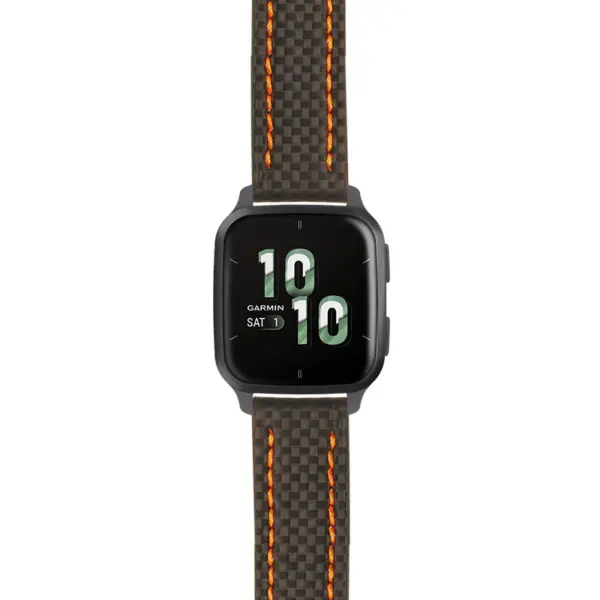 g.vsq2.st25 Main Black & Orange StrapsCo Heavy Duty Carbon Fiber Watch Strap 20mm