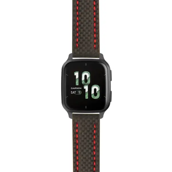 g.vsq2.st25 Main Black & Red StrapsCo Heavy Duty Carbon Fiber Watch Strap 20mm