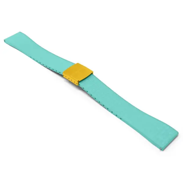 fk29.5b yg main Tiffany Blue DASSARI Mosaic CTS FKM Vulcanized Rubber Watch Band Strap Cut To Size 20mm 22mm