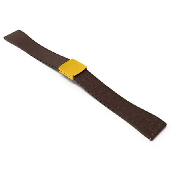 fk29.2 yg main Brown DASSARI Mosaic CTS FKM Vulcanized Rubber Watch Band Strap Cut To Size 20mm 22mm