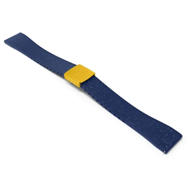 fk29.5 yg main Navy Blue DASSARI Mosaic CTS FKM Vulcanized Rubber Watch Band Strap Cut To Size 20mm 22mm
