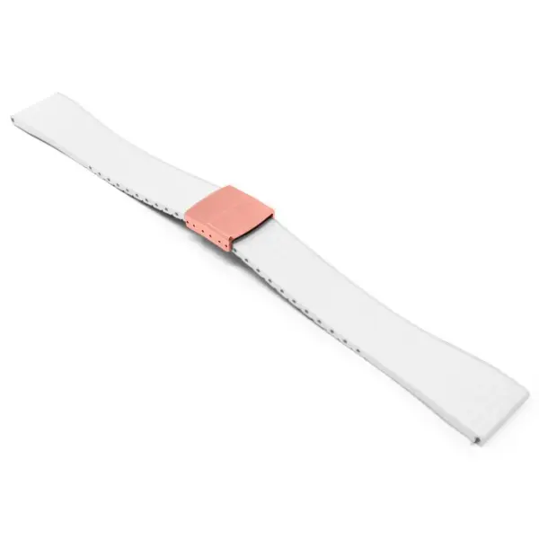 fk29.22 rg main White DASSARI Mosaic CTS FKM Vulcanized Rubber Watch Band Strap Cut To Size 20mm 22mm