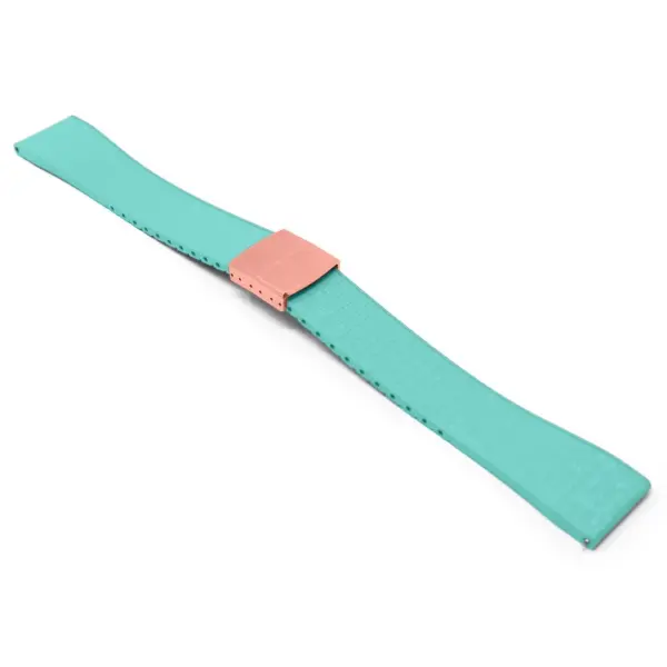 fk29.5b rg main Tiffany Blue DASSARI Mosaic CTS FKM Vulcanized Rubber Watch Band Strap Cut To Size 20mm 22mm