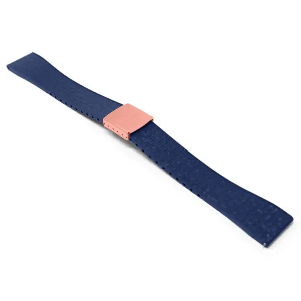 fk29.5 rg main Navy Blue DASSARI Mosaic CTS FKM Vulcanized Rubber Watch Band Strap Cut To Size 20mm 22mm