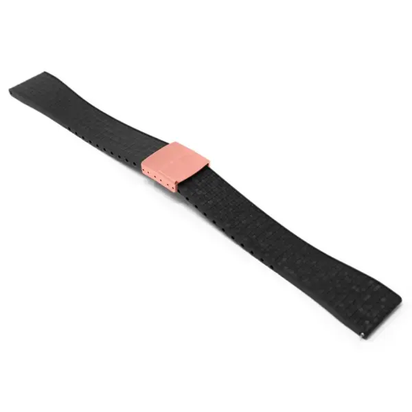 fk29.1 rg main Black DASSARI Mosaic CTS FKM Vulcanized Rubber Watch Band Strap Cut To Size 20mm 22mm