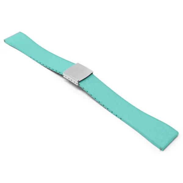 fk29.5b ps main Tiffany Blue DASSARI Mosaic CTS FKM Vulcanized Rubber Watch Band Strap Cut To Size 20mm 22mm