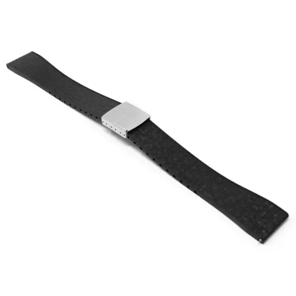 fk29.1 ps main Black DASSARI Mosaic CTS FKM Vulcanized Rubber Watch Band Strap Cut To Size 20mm 22mm