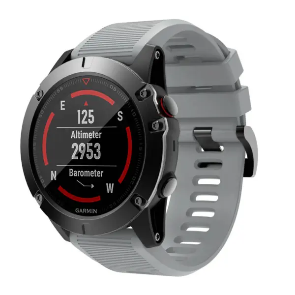 g.r70.7 Main Grey StrapsCo Silicone Strap for Garmin Fenix 5X
