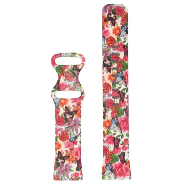 fb.r58.k Main Floral StrapsCo Pattern Print Silicone Rubber Watch Band Strap for Fitbit Versa 3 Fitbit Sense