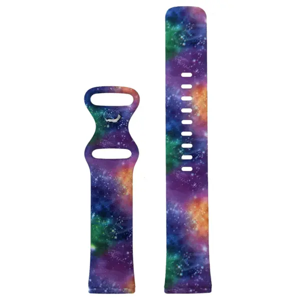 Fb.r58.m Main Cosmos StrapsCo Pattern Print Silicone Rubber Watch Band Strap For Fitbit Versa 3 & Fitbit Sense