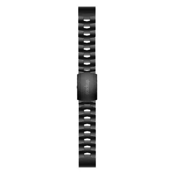 g.m14.mb Upright Black StrapsCo Vented Titanium Bracelet for Garmin Quickfit 22 Quickfit26
