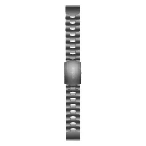 g.m14.gb Upright Grey StrapsCo Vented Titanium Bracelet for Garmin Quickfit 22 Quickfit26