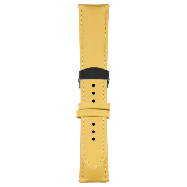 Yellow Classic Men's Strap with Deployant Matte Black Clasp