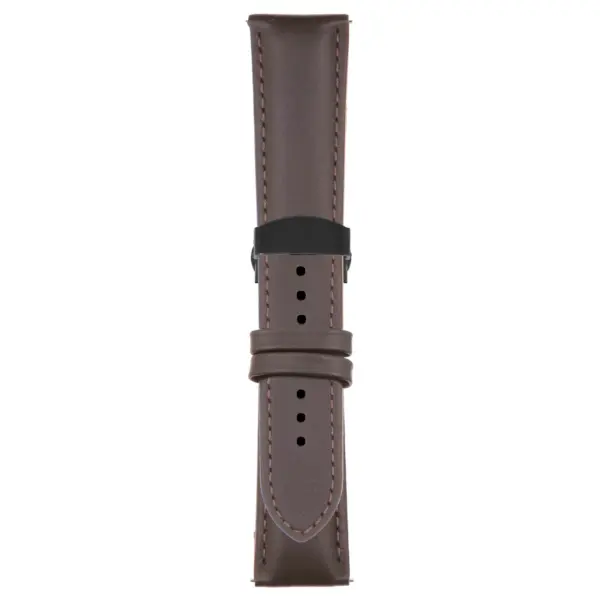 Brown Classic Men's Strap with Deployant Matte Black Clasp